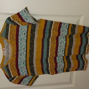 Castro Striped Short Sleeve Tee Shirt Child Size 12-14yrs